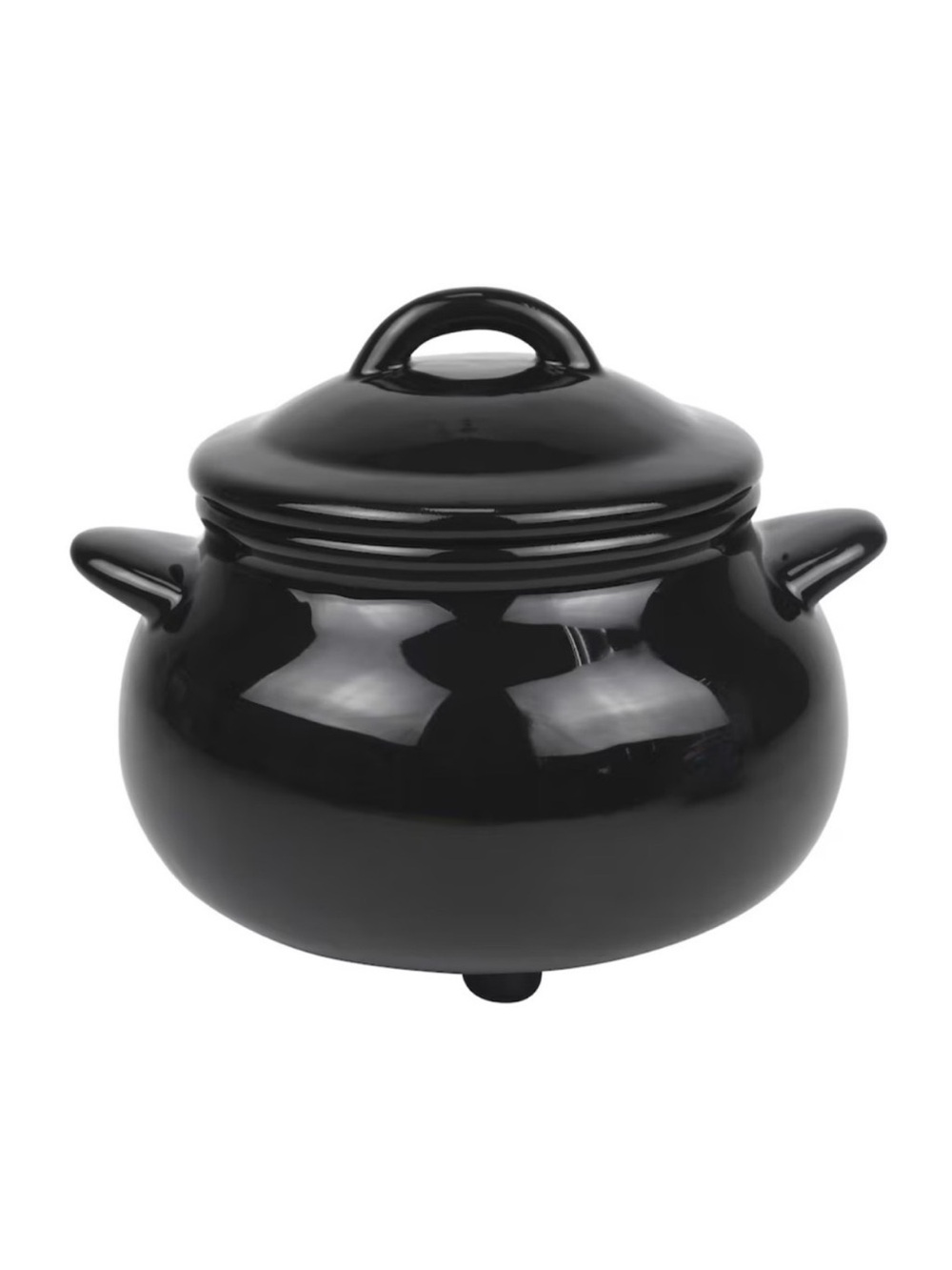 Halloween Ceramic Cauldron Treat Jar Decor